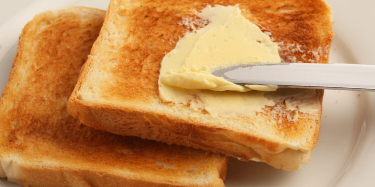 How many calories does a pat of butter have?